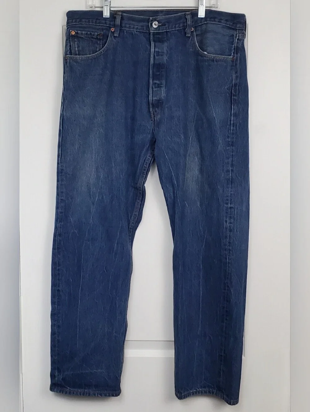 Levis Mens 501 Button Fly Denim Jeans - Size 40 x 32 - GUC - SEE PHOTOS